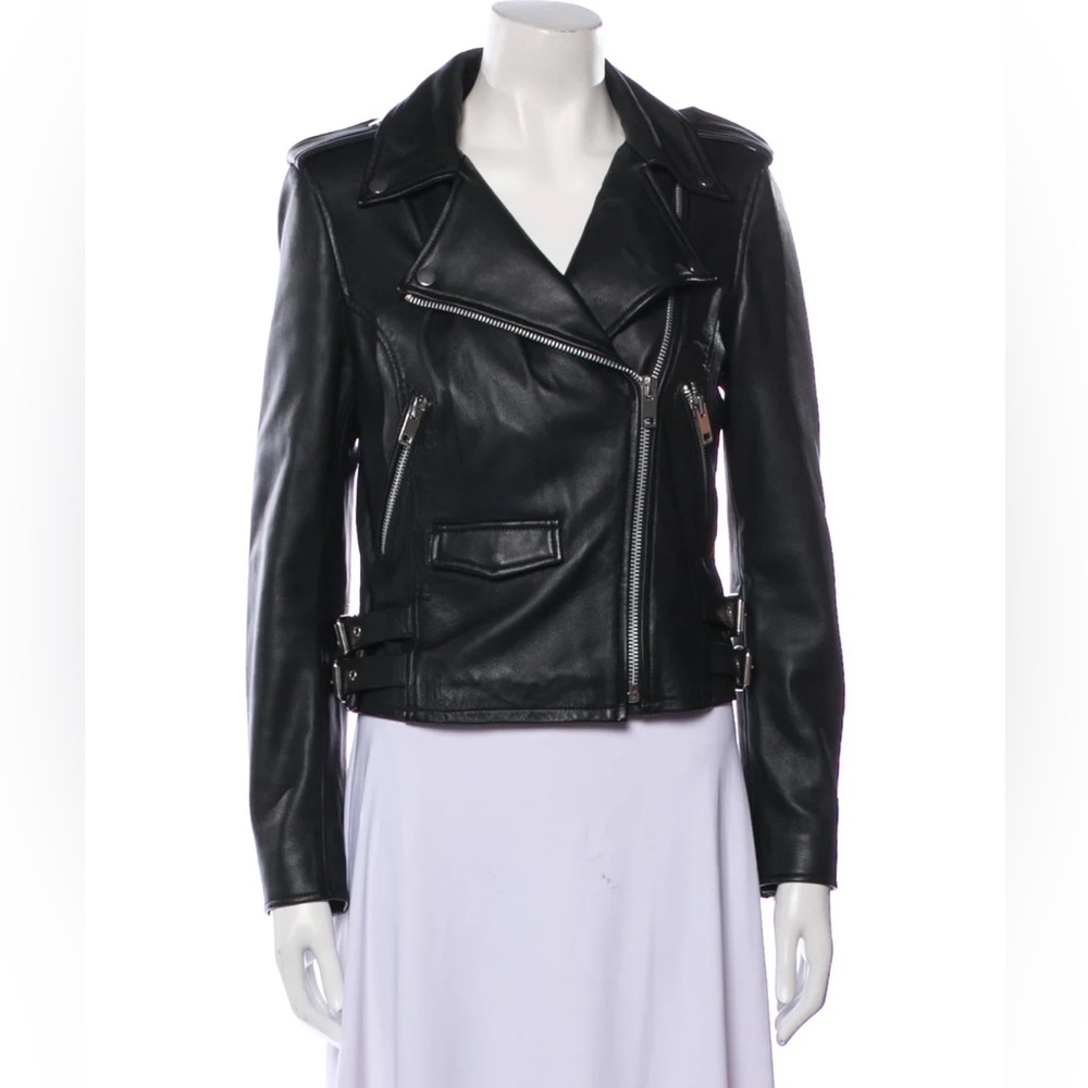 NWT $698 DESIGNER LEATHER JACKET BRAND NEW LAMBSKIN WOMENS JACKET WITH TAGS